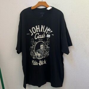 NWT JOHNNY CASH THE MAN IN BLACK BLACK SHIRT SIZE 3X (S4)